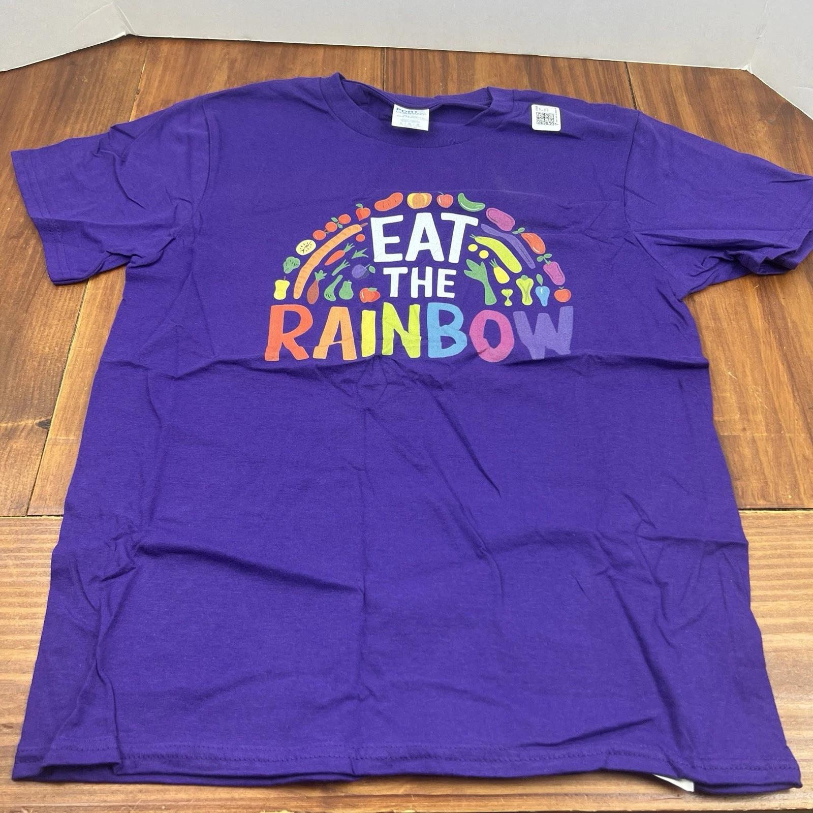 Port & Company Youth Large Eat The Rainbow T-Shirt Purple Graphic Tee Kids L
Port & Company Youth Large Eat The Rainbow T-Shirt Purple Graphic Tee Kids L