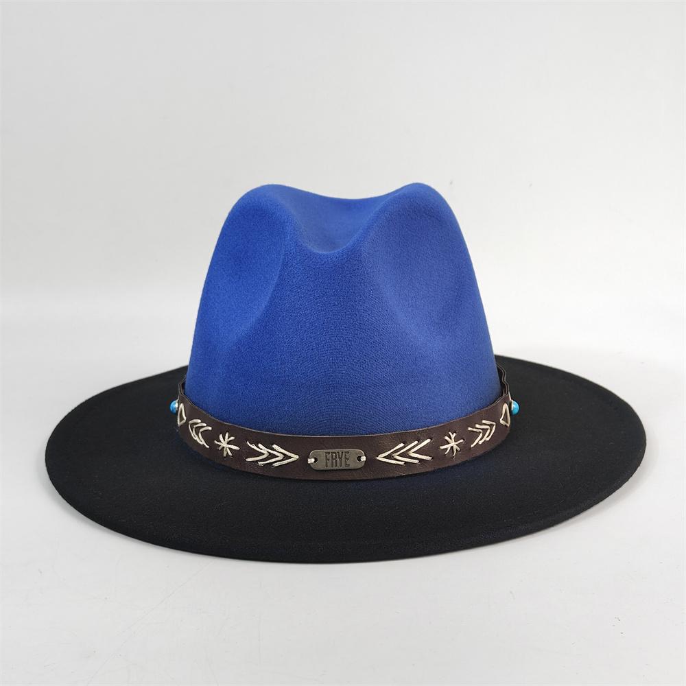 Gradient Color Fedora Wide Brim Felt Panama Hat with Belt Fedora Hat Men and Women for Painted Party Jazz Felt Hat 56-58cm
Gradient Color Fedora Wide Brim Felt Panama Hat with Belt Fedora Hat Men and Women for Painted Party Jazz Felt Hat 56-58cm