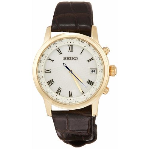 Seiko Watch BRIGHTZ Solar Radio-Controlled Watch, Bespoke Tailor Dittos Exclusive, Titanium with Crocodile and Lizard Leather Bands, Brown, SAGZ102, M
Seiko Watch BRIGHTZ Solar Radio-Controlled Watch, Bespoke Tailor Dittos Exclusive, Titanium with Crocodile and Lizard Leather Bands, Brown, SAGZ102, M