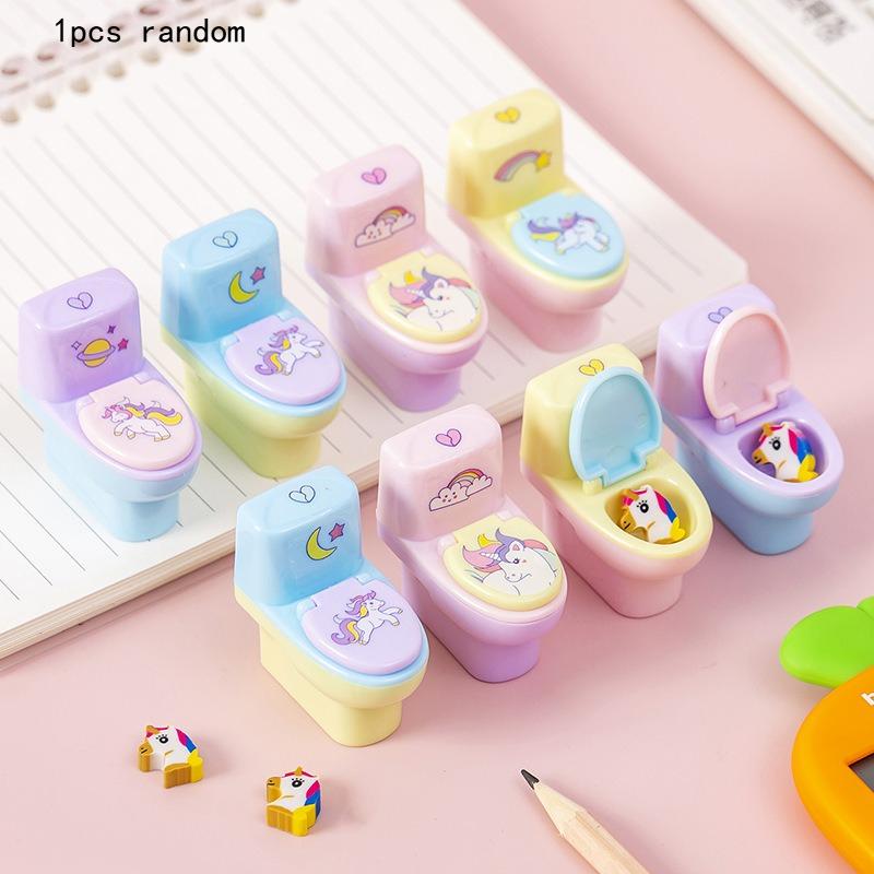 Kawai Stationery Student Toilet Shape Pencil Sharpener Cartoon Bear Sharpener with Eraser Cartoon Wholesale School Supplies
Kawai Stationery Student Toilet Shape Pencil Sharpener Cartoon Bear Sharpener with Eraser Cartoon Wholesale School Supplies