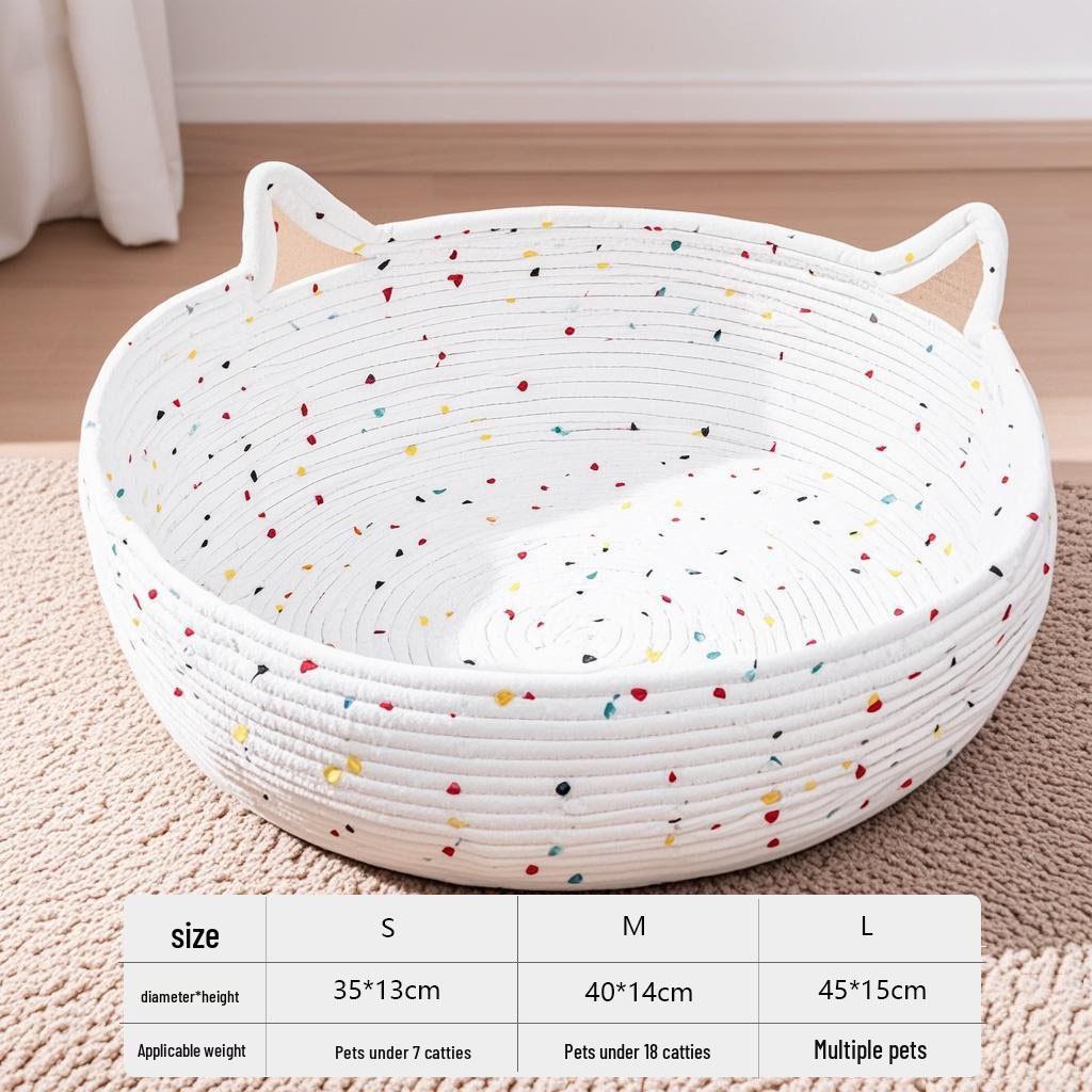 Rattan Woven Cat Nest & Scratching Board: Breathable, Detachable, Washable, Scratch-Resistant Mat for All Seasons. S - Suitable for cats under 7 pounds
Rattan Woven Cat Nest & Scratching Board: Breathable, Detachable, Washable, Scratch-Resistant Mat for All Seasons. S - Suitable for cats under 7 pounds