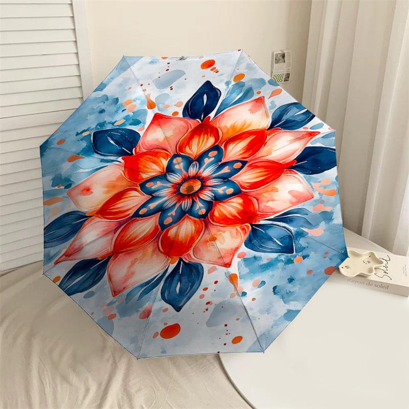 1pc Flower Painting Automatic Open/Close Umbrella Compact Folding Umbrella with 8-Rib Shaft for Women/Men, Elegant Birthday1304S
1pc Flower Painting Automatic Open/Close Umbrella Compact Folding Umbrella with 8-Rib Shaft for Women/Men, Elegant Birthday1304S