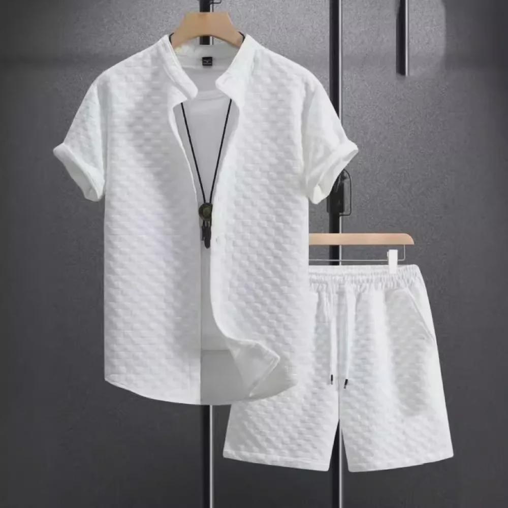 2024 Men s Summer Jacquard Black & White Casual Vacation Short-Sleeve Shirt 2XL сірий колір
2024 Men s Summer Jacquard Black & White Casual Vacation Short-Sleeve Shirt 2XL сірий колір