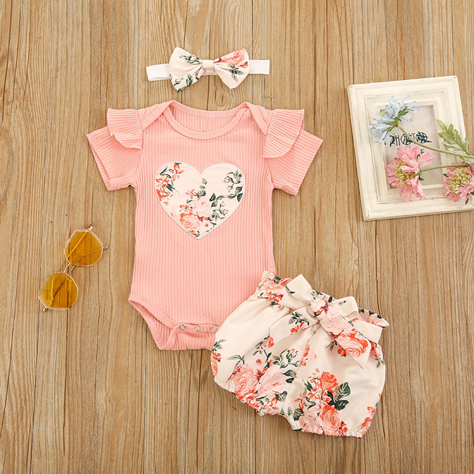 Newborn Infant Baby Girls Ruffles Romper Tops Floral Shorts Headbnads Outfits 90 рожевий
Newborn Infant Baby Girls Ruffles Romper Tops Floral Shorts Headbnads Outfits 90 рожевий