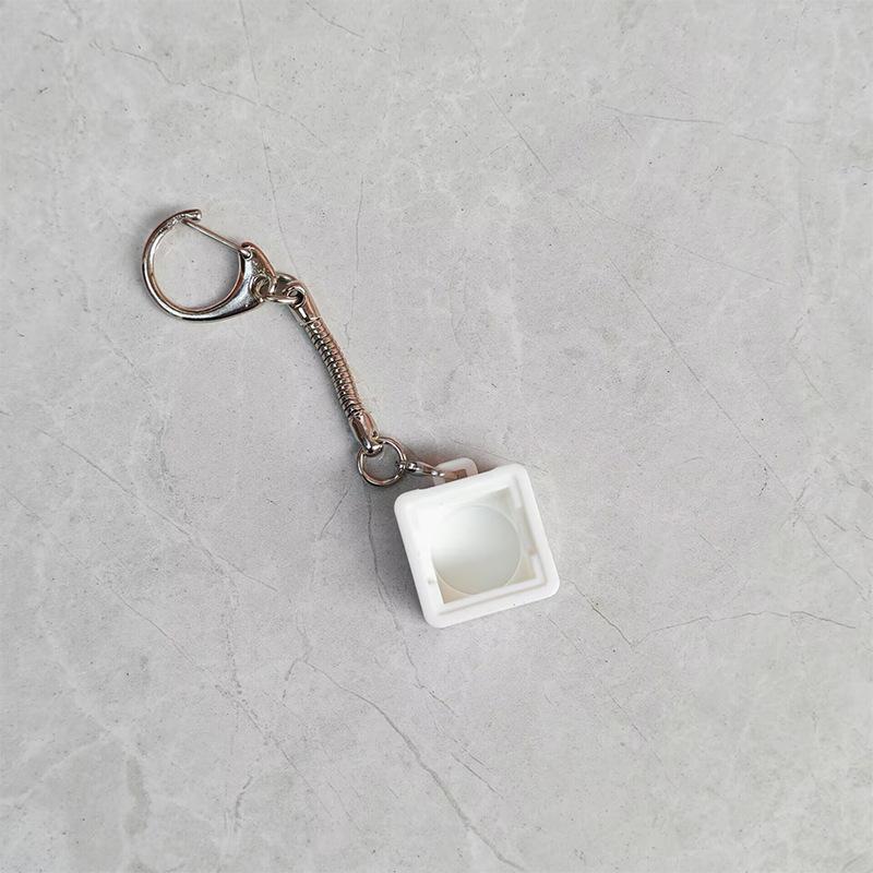 Acrylic Solid Color Keychain with Decompression Button and Test Switch (White, Black, Blue)
Acrylic Solid Color Keychain with Decompression Button and Test Switch (White, Black, Blue)