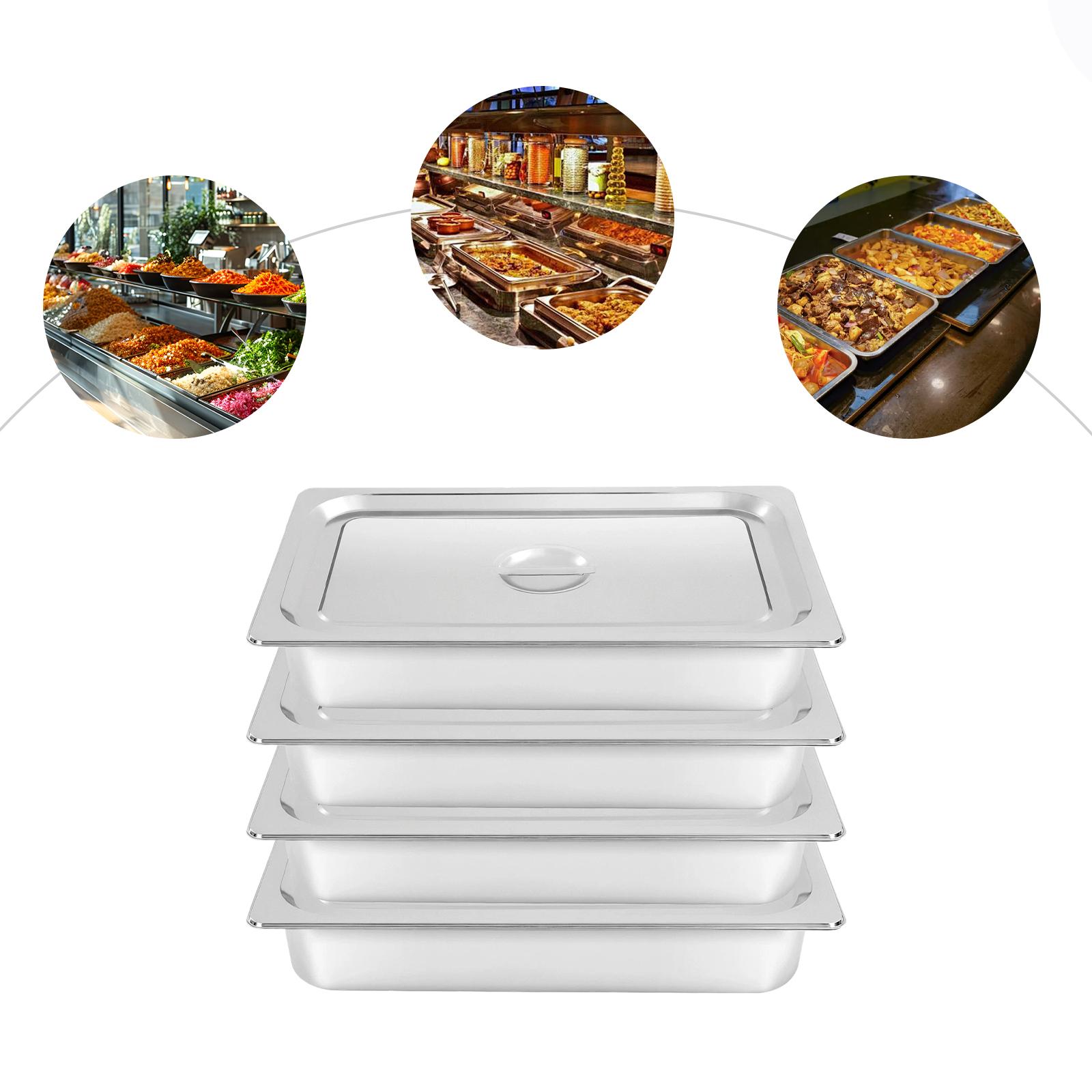4 Pcs 9l Steam Table Pans With Lids Buffet Chafing Dishes Stainless Steel Food Container For Commercial Or Personal Uses 12 inches
4 Pcs 9l Steam Table Pans With Lids Buffet Chafing Dishes Stainless Steel Food Container For Commercial Or Personal Uses 12 inches