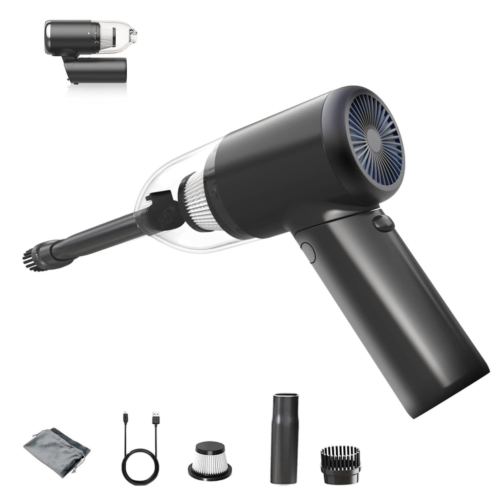 Car Vacuum Cleaner Handy Cleaner Vacuum Cleaner Cordless Powerful Suction Car Cleaner USB Rechargeable 9000PA Suction Small Vacuum Cleaner Compact
Car Vacuum Cleaner Handy Cleaner Vacuum Cleaner Cordless Powerful Suction Car Cleaner USB Rechargeable 9000PA Suction Small Vacuum Cleaner Compact