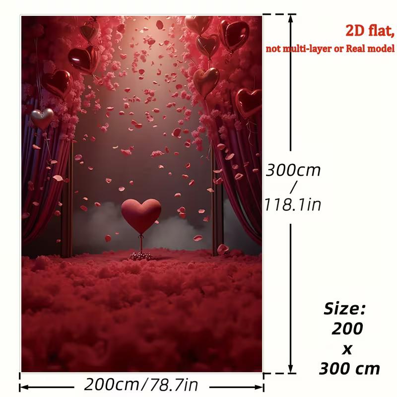 2D Red Heart Curtain 2D Backdrop for Engagement & Bridal Shower 47.2x31.5inch/120*80cm
2D Red Heart Curtain 2D Backdrop for Engagement & Bridal Shower 47.2x31.5inch/120*80cm