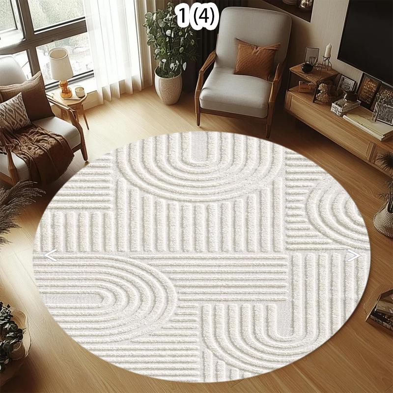 Nordic Minimalist Round Rug Geometric Stripes Pattern Carpet Modern Home Decor Soft Non-Slip Floor Mat for Living Room Bedroom 100cm
Nordic Minimalist Round Rug Geometric Stripes Pattern Carpet Modern Home Decor Soft Non-Slip Floor Mat for Living Room Bedroom 100cm