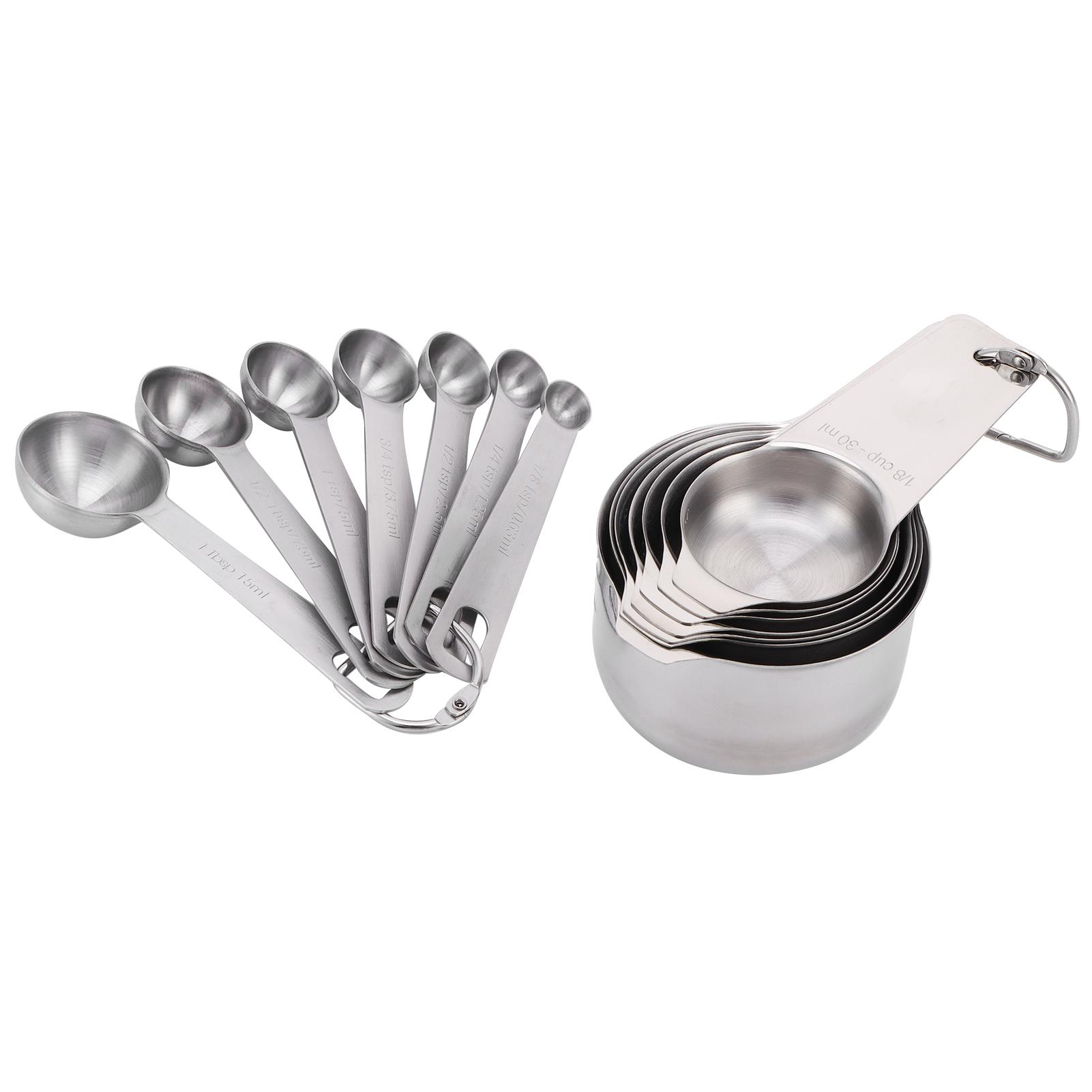 14Pcs/Set Measuring Cups Spoons Kit with Scales Food Grade Stainless Steel Baking Measuring Tool
14Pcs/Set Measuring Cups Spoons Kit with Scales Food Grade Stainless Steel Baking Measuring Tool