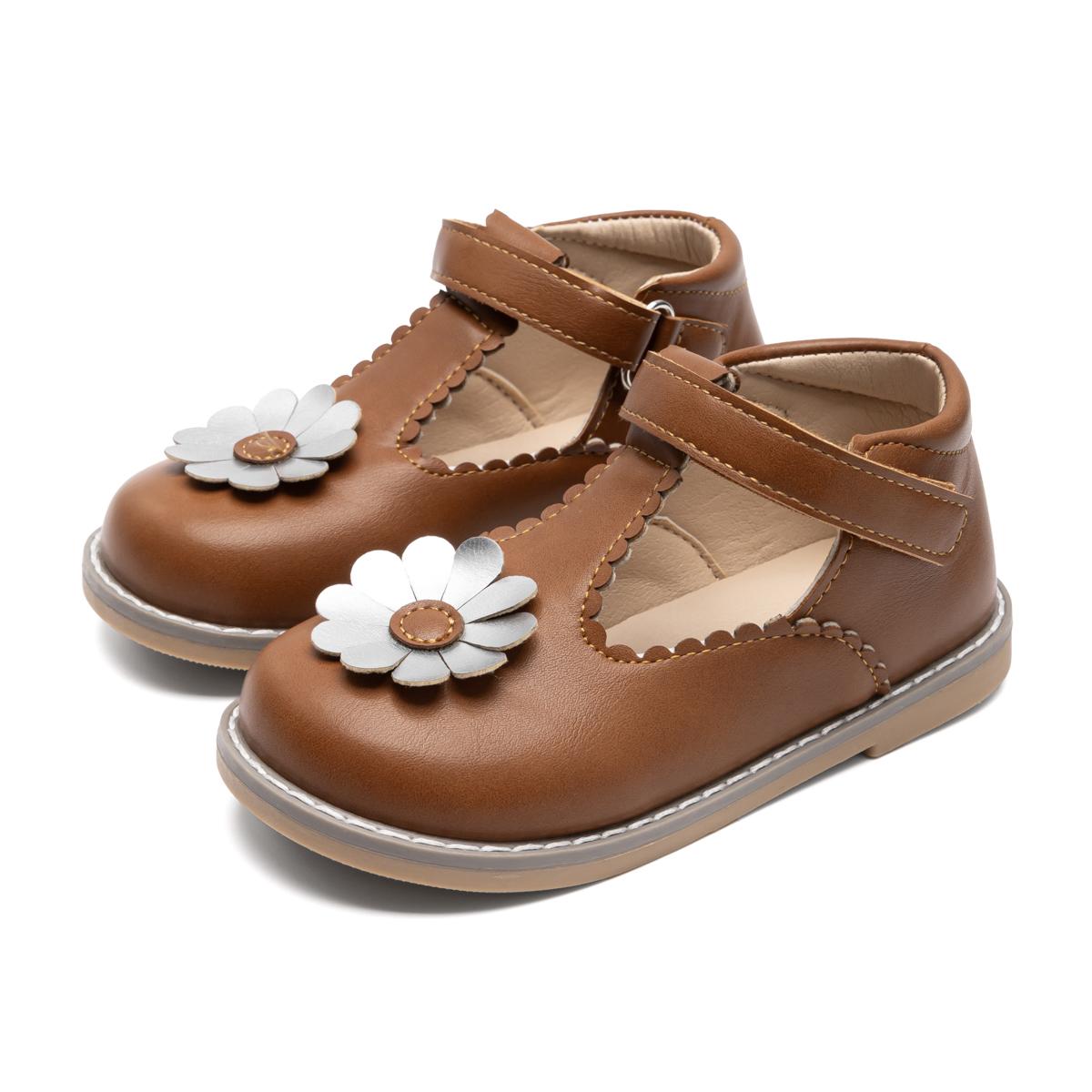 Girls Flower Decor T-Strap Mary Jane Leather Shoes Toddler Little Kid Velcro Scalloped Edge Casual Dress Shoes 24
Girls Flower Decor T-Strap Mary Jane Leather Shoes Toddler Little Kid Velcro Scalloped Edge Casual Dress Shoes 24