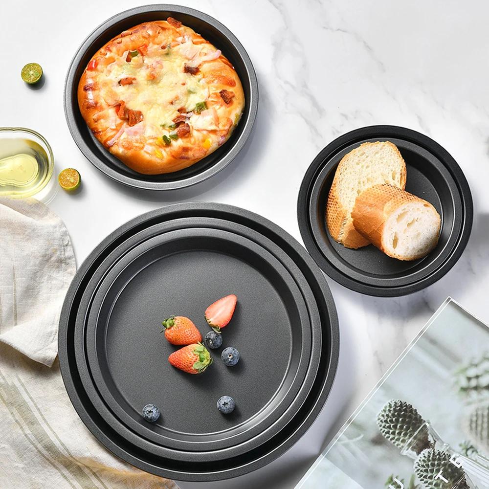 Kitchen Pizza Mould Pan Carbon Steel Ware Baking Pan Round Pizza Tray Round Baking Tray Heat-resistant for Home Pie Tins Black
Kitchen Pizza Mould Pan Carbon Steel Ware Baking Pan Round Pizza Tray Round Baking Tray Heat-resistant for Home Pie Tins Black