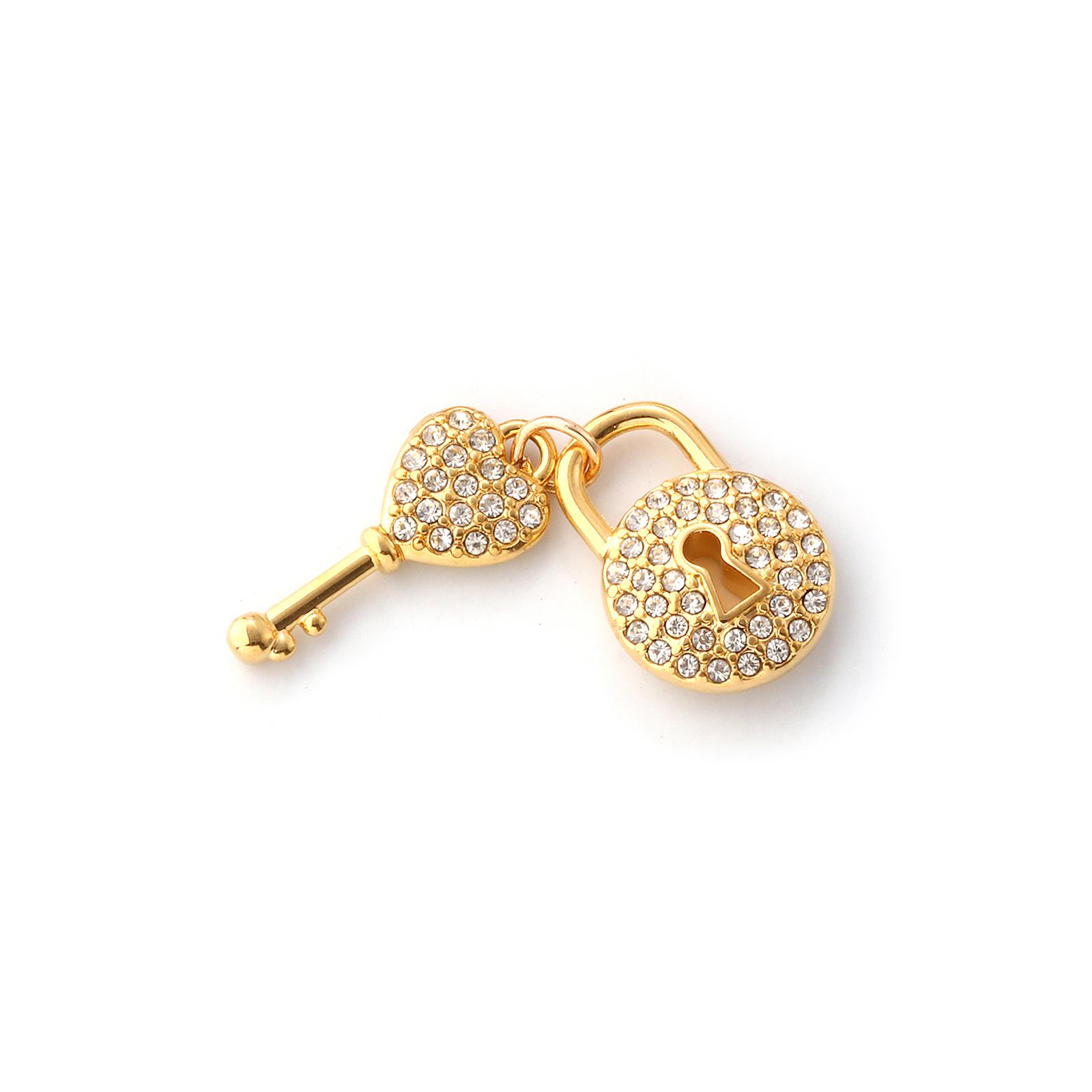1 Piece 304 Stainless Steel Charms 18K Gold Plated Lock & Key Heart Micro Pave Pendants For DIY Necklace Jewelry Making Findings
1 Piece 304 Stainless Steel Charms 18K Gold Plated Lock & Key Heart Micro Pave Pendants For DIY Necklace Jewelry Making Findings