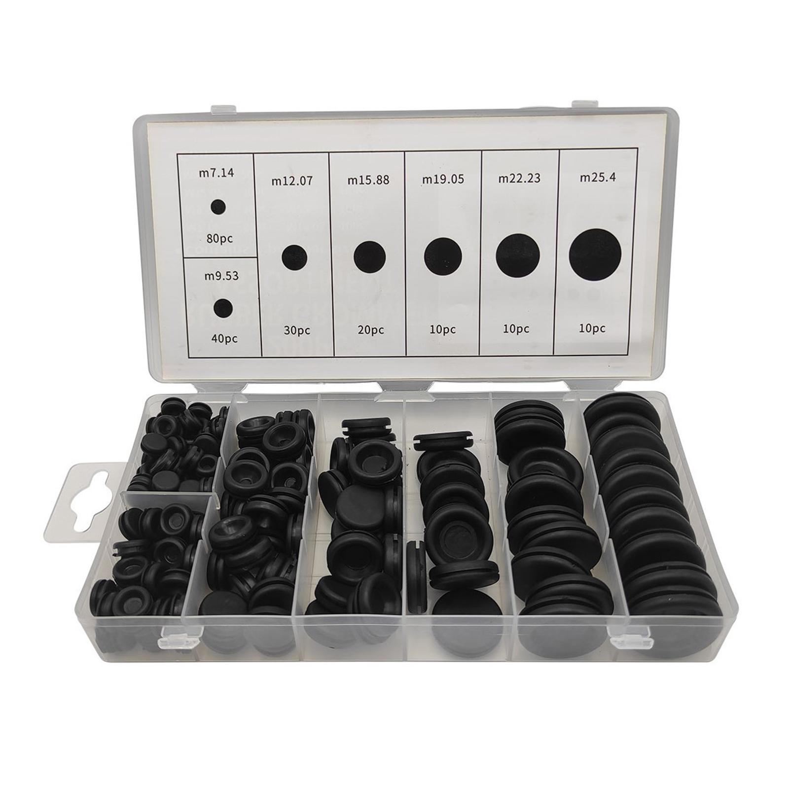 200 Pcs Rubber Grommet Firewall Hole Plug Electrical Wire Gasket Round Closed Rubber Hole Plug for Wire Plug Cable
200 Pcs Rubber Grommet Firewall Hole Plug Electrical Wire Gasket Round Closed Rubber Hole Plug for Wire Plug Cable