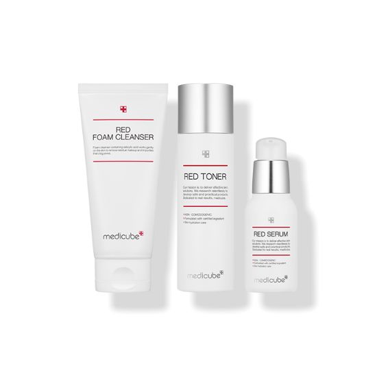 MediCube Red Starter Acne Care Set (Red Foam Cleanser 120ml + Red Toner 2.0 100ml + Red Serum 2.0 30ml) + Succinic Acid Pads 10pcs Gift
MediCube Red Starter Acne Care Set (Red Foam Cleanser 120ml + Red Toner 2.0 100ml + Red Serum 2.0 30ml) + Succinic Acid Pads 10pcs Gift