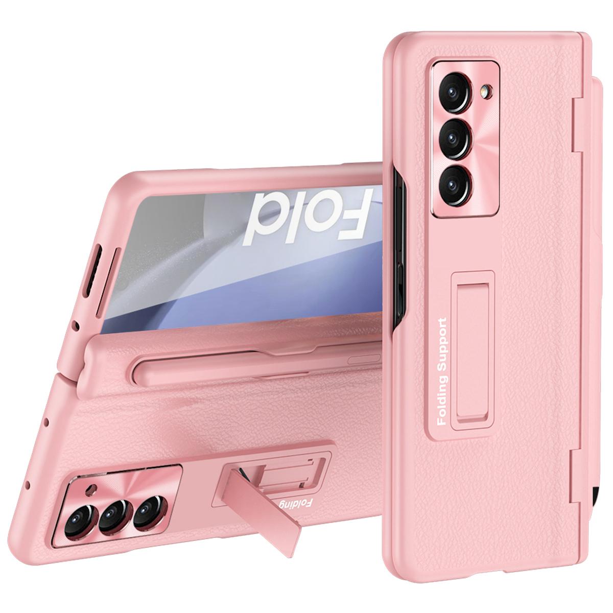 For Samsung Galaxy Z Fold6 5G Kickstand Case Leather+PC Phone Cover with Stylus and Tempered Glass Film Pink
For Samsung Galaxy Z Fold6 5G Kickstand Case Leather+PC Phone Cover with Stylus and Tempered Glass Film Pink