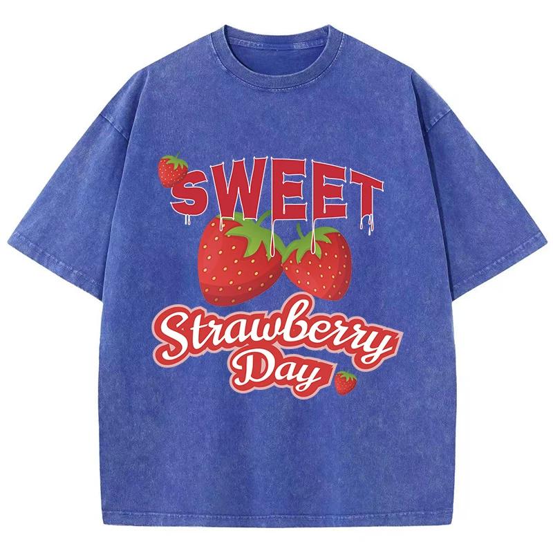 Fashion Womans Washed T-Shirts Sweet Strawberriy Day Printing Tee Shirts Cotton Oversize Crewneck Tees Street Clothes 3XL
Fashion Womans Washed T-Shirts Sweet Strawberriy Day Printing Tee Shirts Cotton Oversize Crewneck Tees Street Clothes 3XL