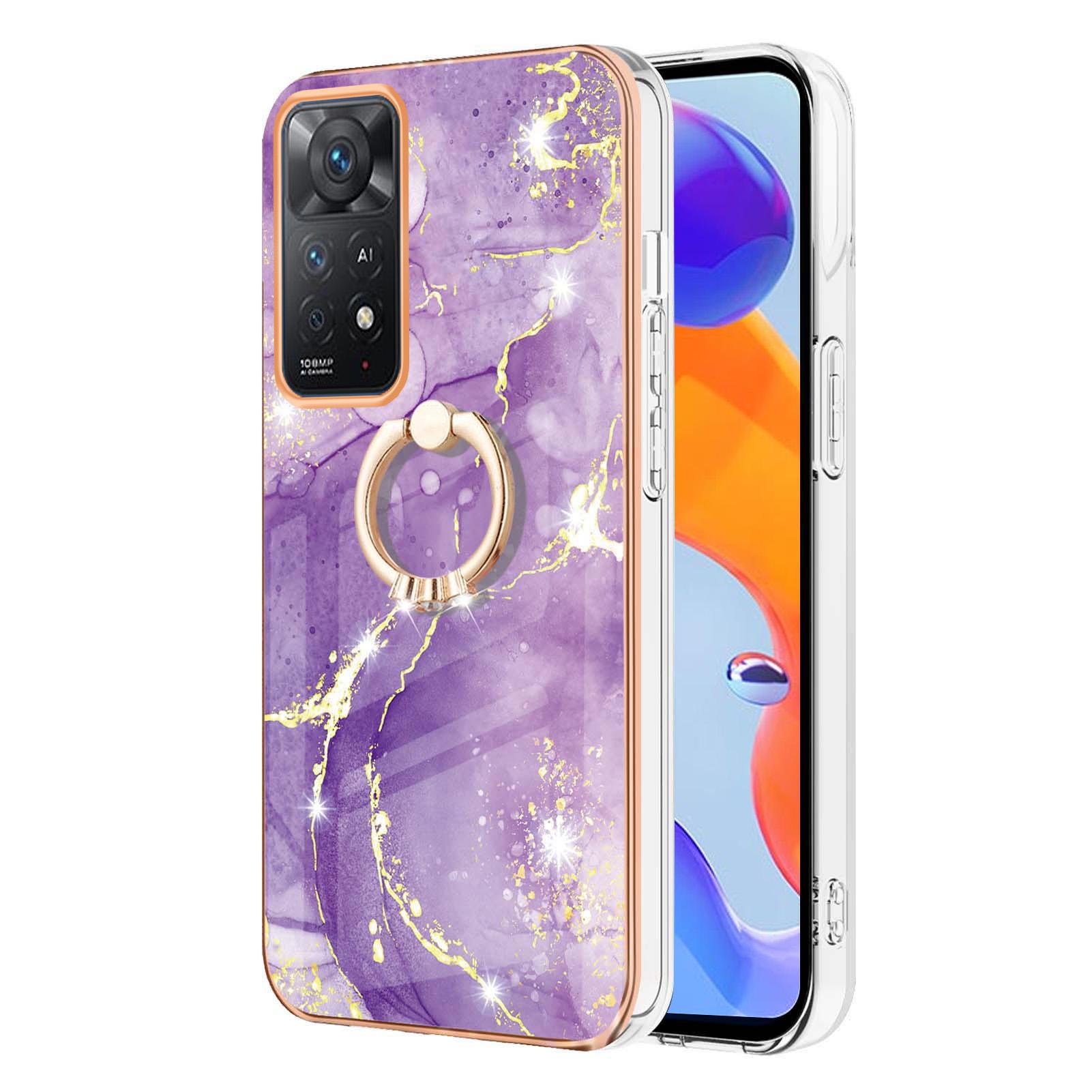 For Xiaomi Redmi Note 11S 4G/Note 11 4G (Qualcomm) Case with Ring Kickstand Marble Pattern Electroplating TPU Back Cover Purple 002
For Xiaomi Redmi Note 11S 4G/Note 11 4G (Qualcomm) Case with Ring Kickstand Marble Pattern Electroplating TPU Back Cover Purple 002