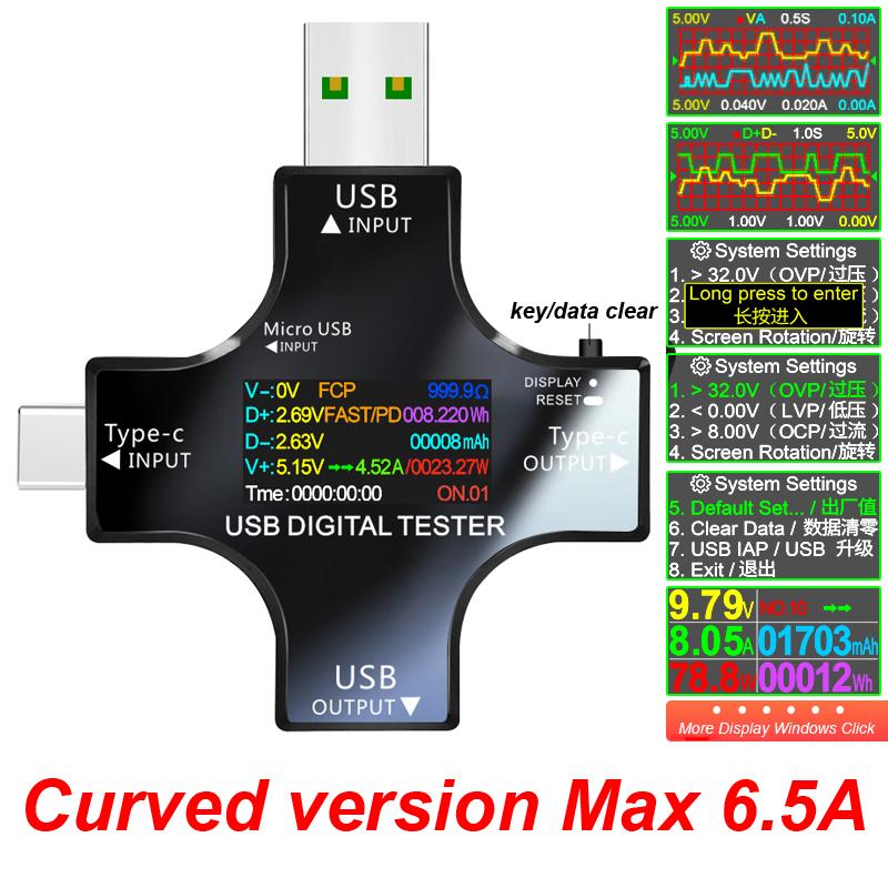 USB-тестер TFT Цветной Bluetooth Type-C PD Цифровой вольтметр Vurrent Метр Амперметр Напряжение USB Тестер тока Измерение
USB-тестер TFT Цветной Bluetooth Type-C PD Цифровой вольтметр Vurrent Метр Амперметр Напряжение USB Тестер тока Измерение