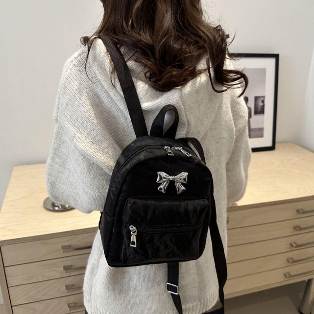 Korean Style Solid Color Shoulder Bag Small Pack Retro Crossbody Bag Simple PU Bow Backpack Girls чорний
Korean Style Solid Color Shoulder Bag Small Pack Retro Crossbody Bag Simple PU Bow Backpack Girls чорний