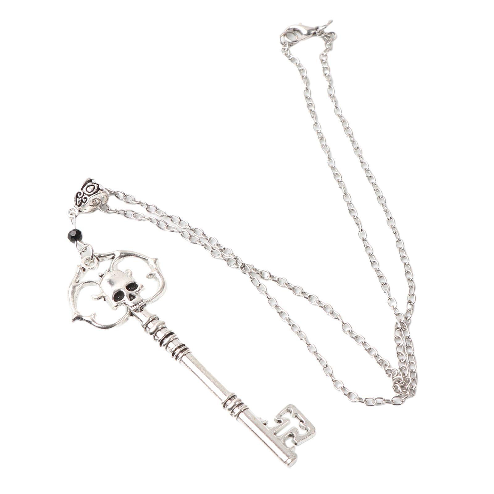 Античное серебряное ожерелье со скелетоническим ключом, креативный кулон, очаровательное массивное ювелирное изделие в стиле панк, новинка, готический подарок на Хэллоуин серебряный
Античное серебряное ожерелье со скелетоническим ключом, креативный кулон, очаровательное массивное ювелирное изделие в стиле панк, новинка, готический подарок на Хэллоуин серебряный