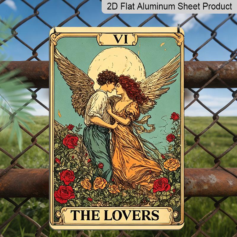 2D Flat Tarot Card The Lovers Aluminum Sign - Vintage Mystical Wall Decor Witchy Home Decor, Spiritual Space, Bedroom, Living Room, Altar Decor 20*30cm
2D Flat Tarot Card The Lovers Aluminum Sign - Vintage Mystical Wall Decor Witchy Home Decor, Spiritual Space, Bedroom, Living Room, Altar Decor 20*30cm