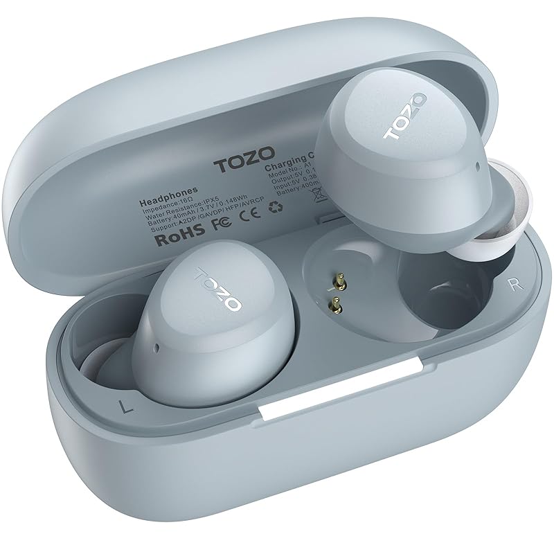 TOZO A1-Mini wireless earphones 2025 The ultimate sound experience small size super lightweight Bluetooth 5.3 IPX5 waterproof standard 32 hours
TOZO A1-Mini wireless earphones 2025 The ultimate sound experience small size super lightweight Bluetooth 5.3 IPX5 waterproof standard 32 hours