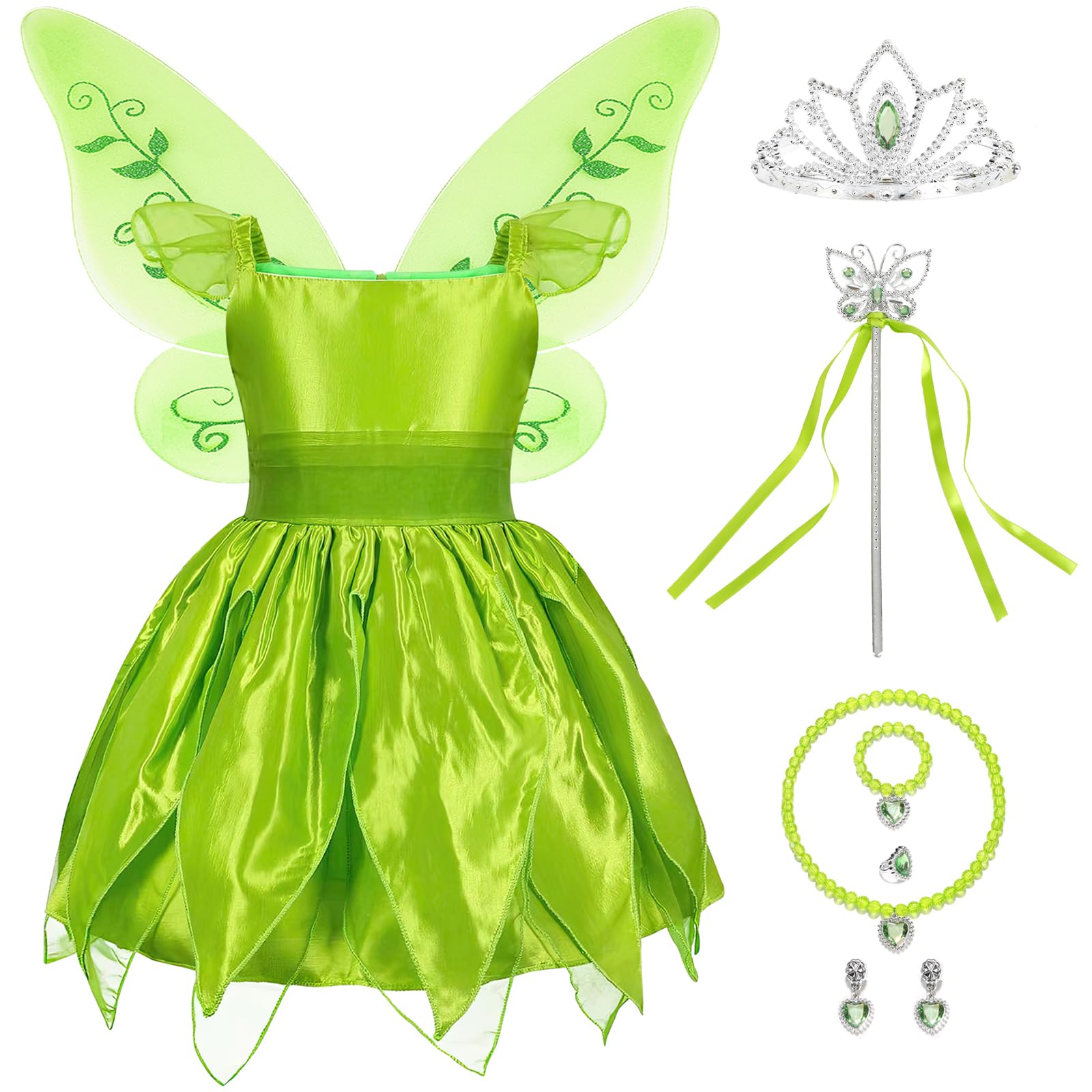 Princess Dress Cosplay Luxury Accessory Set Kids Dress 8 Piece Set Girls Green Cute Large Wings Kids Costume Event Halloween Costume Party Birthday зелёный
Princess Dress Cosplay Luxury Accessory Set Kids Dress 8 Piece Set Girls Green Cute Large Wings Kids Costume Event Halloween Costume Party Birthday зелёный