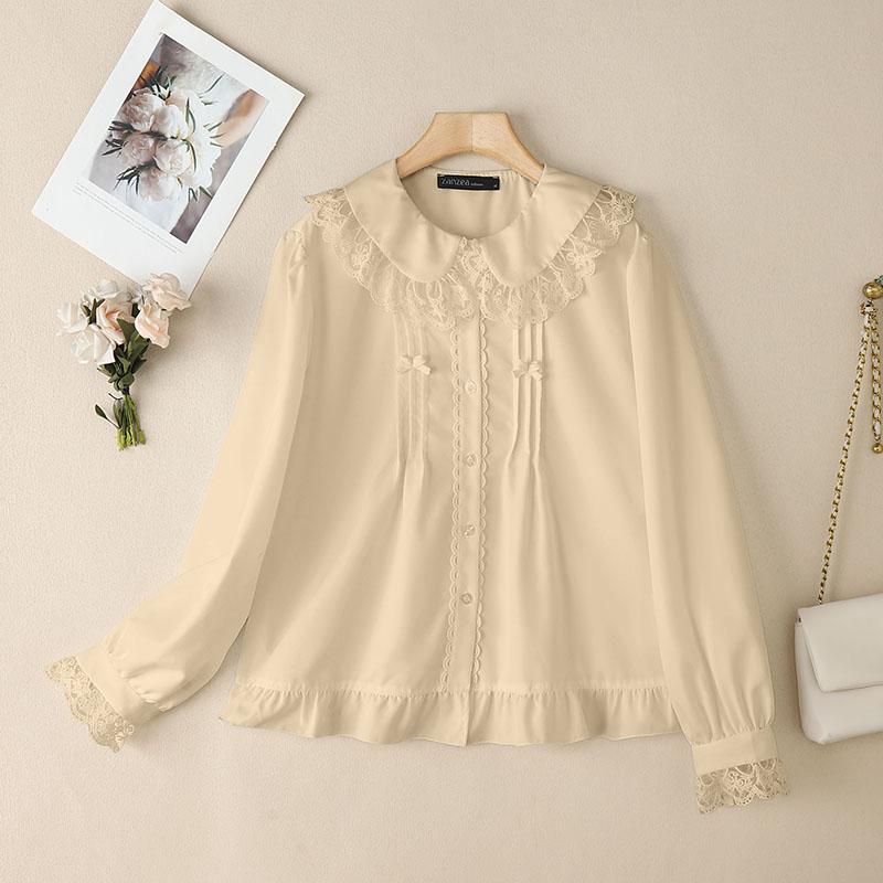 ZANZEA Women Lace Splice Doll Collar Casual Long Sleeve Blouse 2XL бежевый
ZANZEA Women Lace Splice Doll Collar Casual Long Sleeve Blouse 2XL бежевый