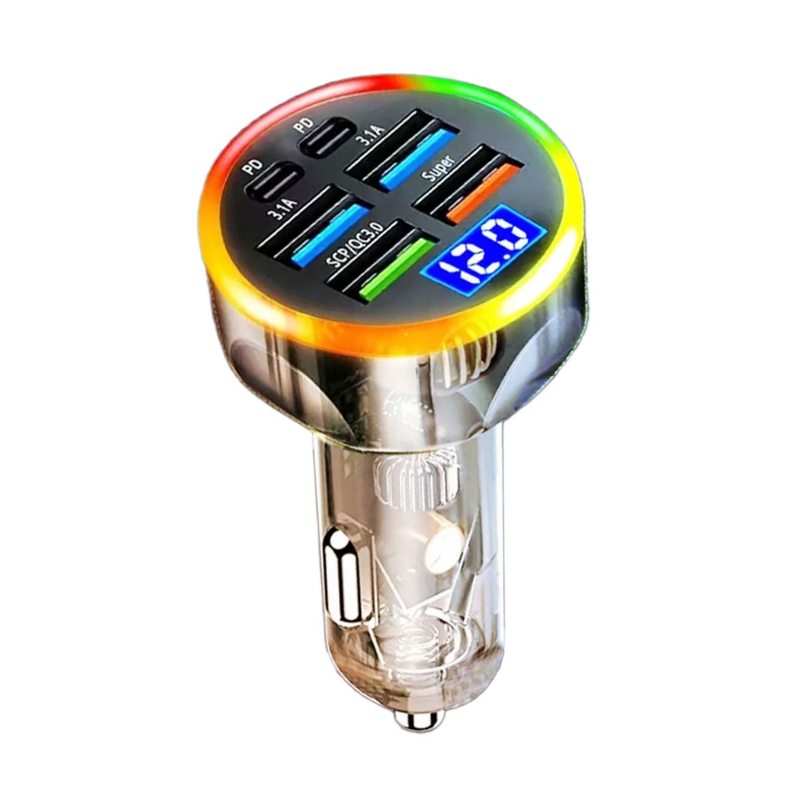 Plastic And Metal 200W Car Chargers 4 USB A & 2 Type C Ports Digital Display For Fast Charging Various Electronics In Ca 1
Plastic And Metal 200W Car Chargers 4 USB A & 2 Type C Ports Digital Display For Fast Charging Various Electronics In Ca 1