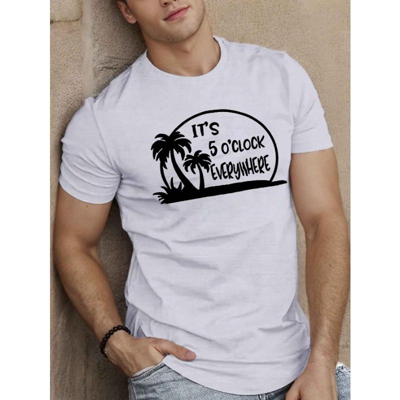 European sizes Men S Casual Crew Neck T-Shirt - It S 5 O Clock Everywhere Graphic, Knit Fabric with Slight Stretch, Regular Fit 4XL білий
European sizes Men S Casual Crew Neck T-Shirt - It S 5 O Clock Everywhere Graphic, Knit Fabric with Slight Stretch, Regular Fit 4XL білий