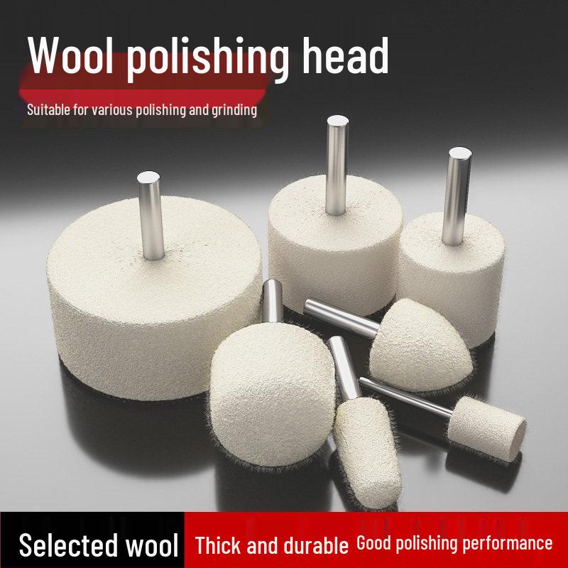 Wool Polishing Grinding Head with Handle: Jade & Metal Polishing Tool for Mirror Finish. Wool 3x5 Cone
Wool Polishing Grinding Head with Handle: Jade & Metal Polishing Tool for Mirror Finish. Wool 3x5 Cone