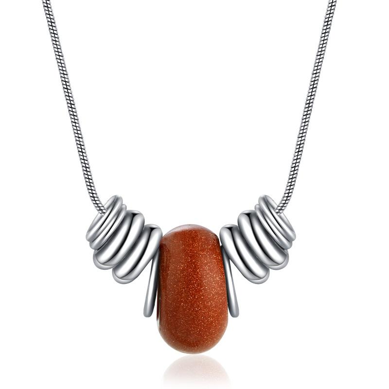Elegant Crystal Natural Necklace For Women With Geometric Design And Titanium Charm Steel Sunstone
Elegant Crystal Natural Necklace For Women With Geometric Design And Titanium Charm Steel Sunstone