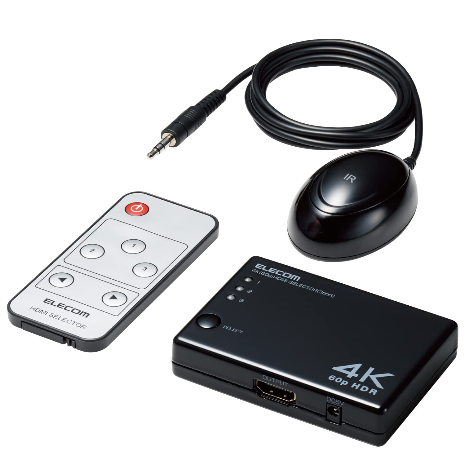 ELECOM HDMI Compatible with 3 3 1 Dedicated Remote Control Included PS4 Nintendo Dedicated AC Adapter Separate Remote Control Receiver Black Switcher, чорний
ELECOM HDMI Compatible with 3 3 1 Dedicated Remote Control Included PS4 Nintendo Dedicated AC Adapter Separate Remote Control Receiver Black Switcher, чорний