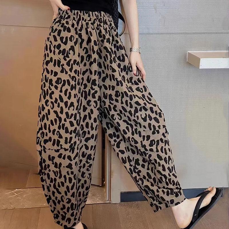Брюки летние женские большие размеры свободные пижамные брюки леопардовые универсальные повседневные брюки с высокой талией M дубильная кора
Брюки летние женские большие размеры свободные пижамные брюки леопардовые универсальные повседневные брюки с высокой талией M дубильная кора
