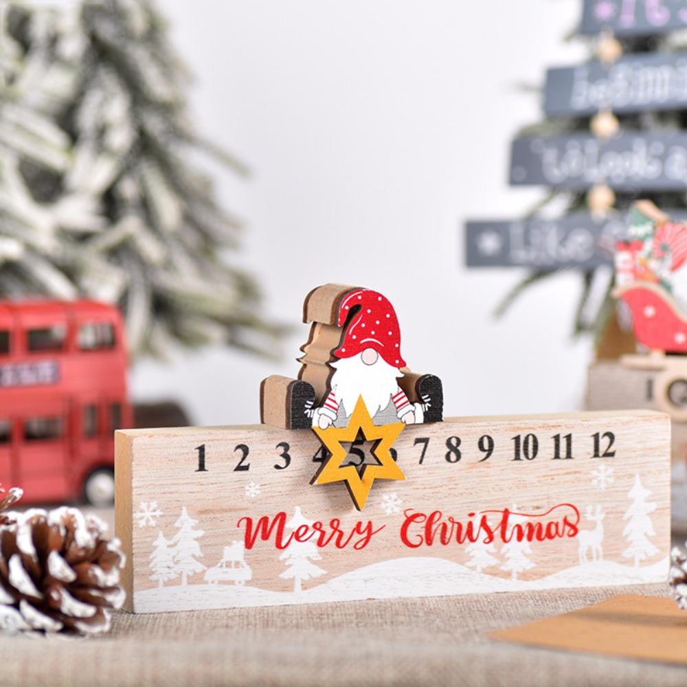 Wooden Countdown Calendar Santa Advent Calendar Durable Xmas Tabletop Ornament New Year
Wooden Countdown Calendar Santa Advent Calendar Durable Xmas Tabletop Ornament New Year