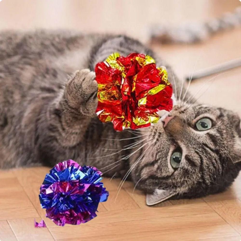 5pcs Interactive Cat Rattle Paper Ball Bite Resistant Cat Scratch Ball Toy Playing random color
5pcs Interactive Cat Rattle Paper Ball Bite Resistant Cat Scratch Ball Toy Playing random color