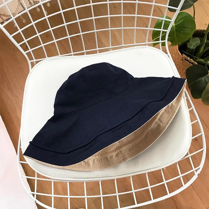 Reversible Foldable Cotton Sun Hat for Women Summer Wide Brim UV Protection Panama Beach Hat Ladies Girls Outdoor Korean Sea hat 55-59cm
Reversible Foldable Cotton Sun Hat for Women Summer Wide Brim UV Protection Panama Beach Hat Ladies Girls Outdoor Korean Sea hat 55-59cm
