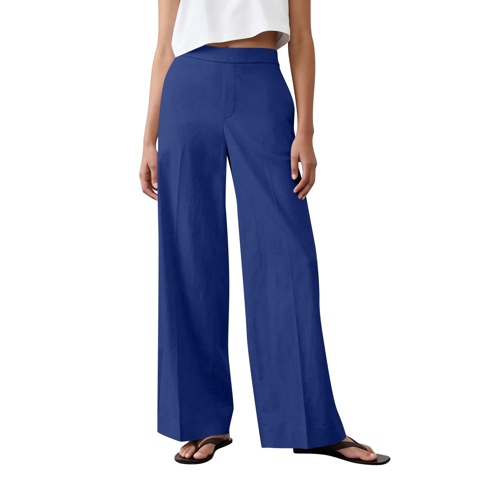 Wide Leg Linen Pants for Women High Waist Loose Fit Trousers with Pockets Casual Straight Leg Lightweight Bottoms XL синій
Wide Leg Linen Pants for Women High Waist Loose Fit Trousers with Pockets Casual Straight Leg Lightweight Bottoms XL синій