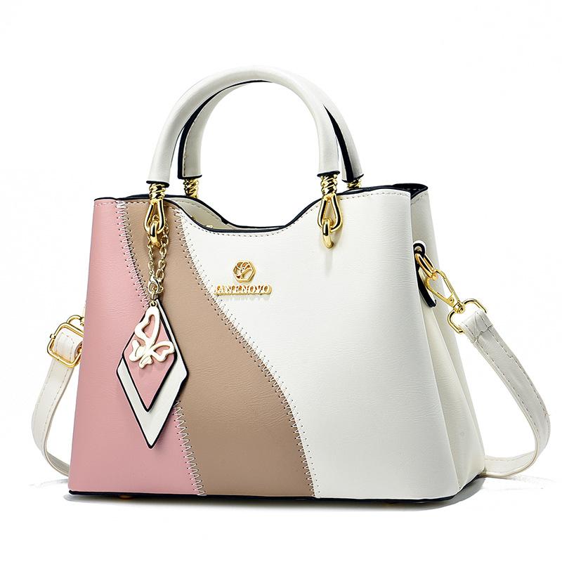 Элегантная роскошная женская сумка, новая контрастная женская сумка, большая вместимость, модная сумка через плечо, женская сумка через плечо