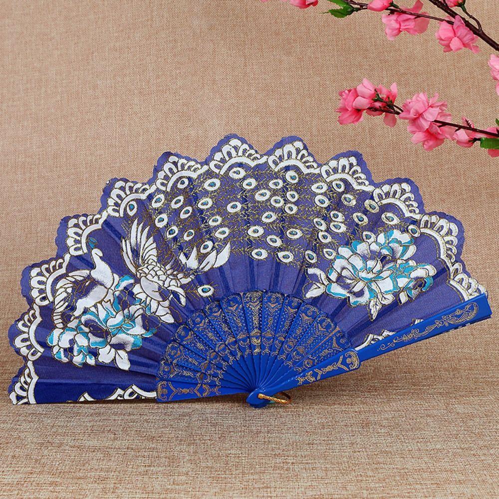 Handmade Dance Cloth Fan Flowers Art Chinese Hand Fan Elegant Peacock Folding Fan Wedding
Handmade Dance Cloth Fan Flowers Art Chinese Hand Fan Elegant Peacock Folding Fan Wedding