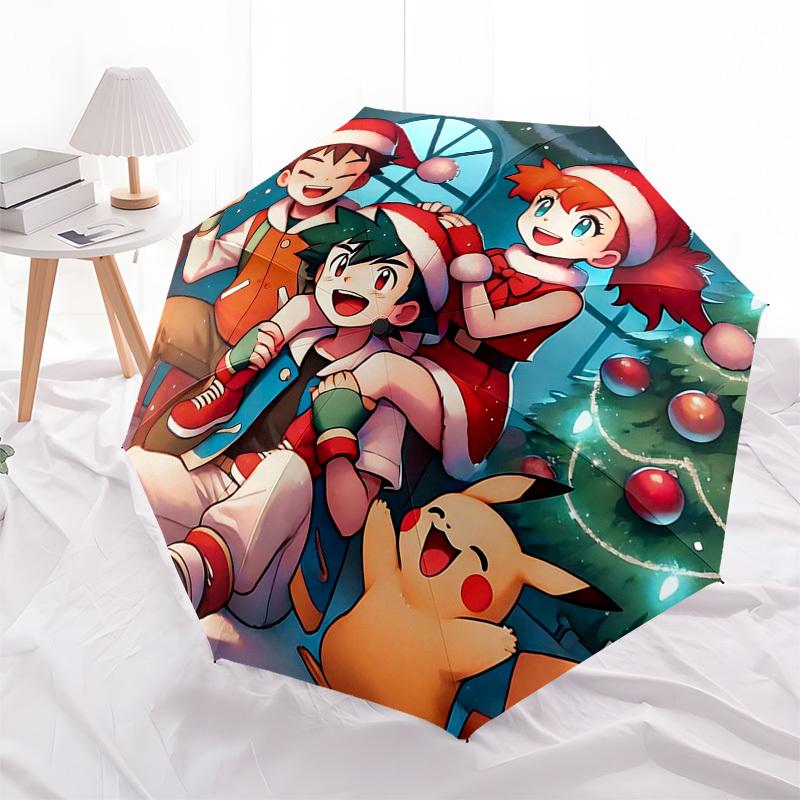 1pc Christmas Pikachu & Friends Auto Open Close Umbrella - Portable 3-Fold Design with 8-Bone Iron Frame, Outdoor for Fans, Travelers, Daily Use, Perf
1pc Christmas Pikachu & Friends Auto Open Close Umbrella - Portable 3-Fold Design with 8-Bone Iron Frame, Outdoor for Fans, Travelers, Daily Use, Perf