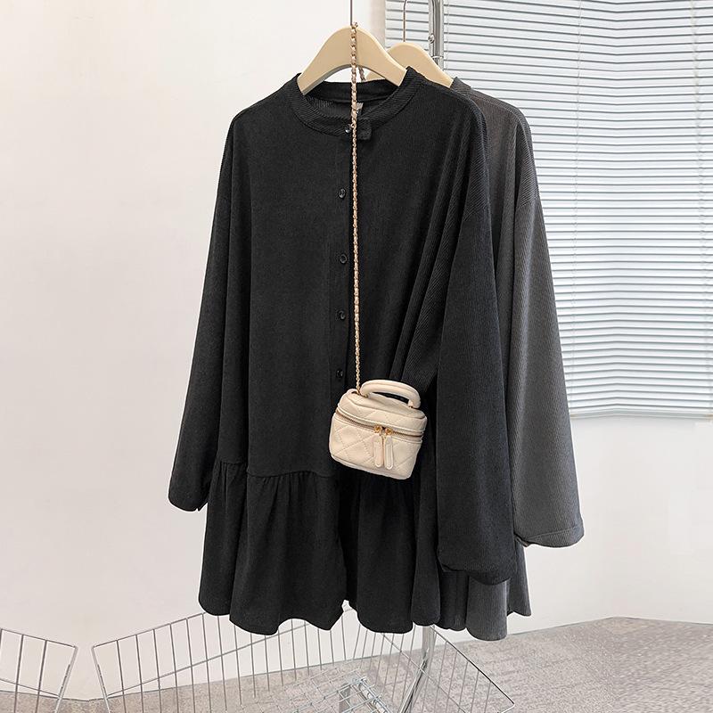 Plus Size Corduroy Ruffle Skirt Set: Loose Round Neck, Long Sleeve Top, Autumn/Winter Collection 6XL (for 180-260 jin) чёрный
Plus Size Corduroy Ruffle Skirt Set: Loose Round Neck, Long Sleeve Top, Autumn/Winter Collection 6XL (for 180-260 jin) чёрный