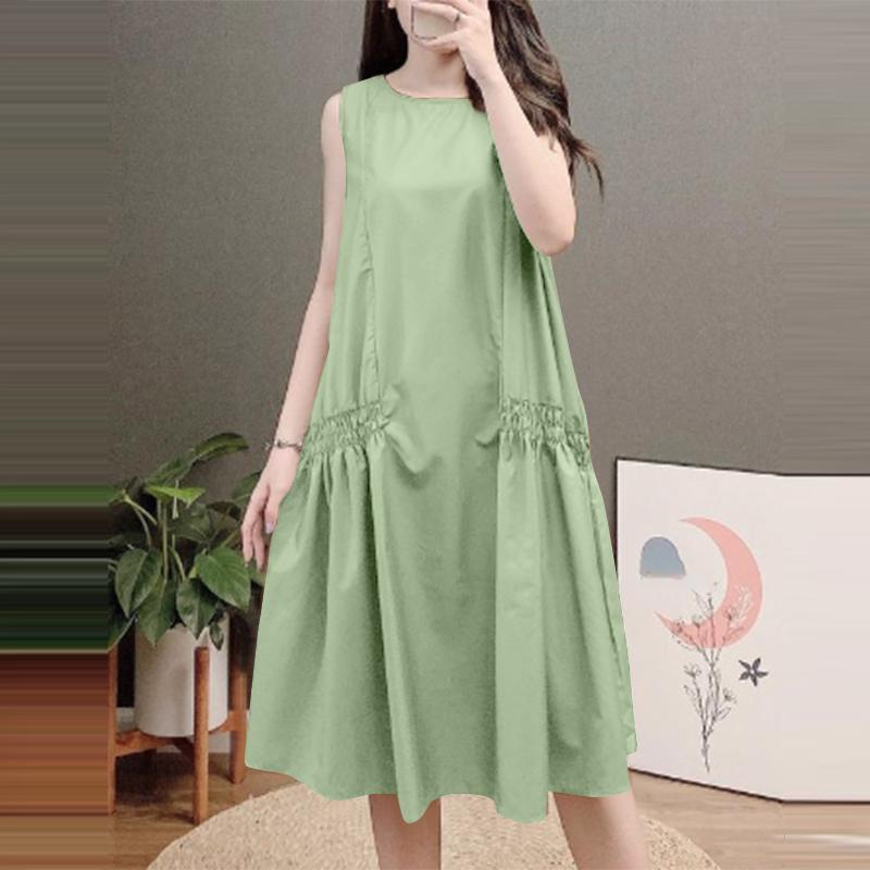 ZANZEA Женское повседневное свободное длинное платье без рукавов с круглым вырезом 4XL зелёный
ZANZEA Женское повседневное свободное длинное платье без рукавов с круглым вырезом 4XL зелёный