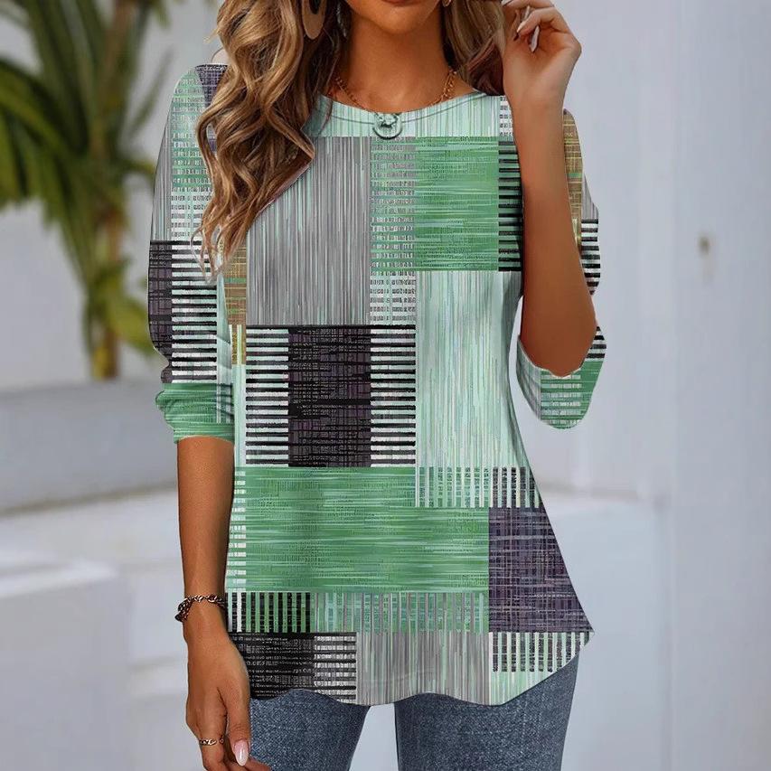 Круглый вырез 3D ретро клетчатый узор принтованный топ модные повседневные длинные рукава женские футболки M
Круглый вырез 3D ретро клетчатый узор принтованный топ модные повседневные длинные рукава женские футболки M