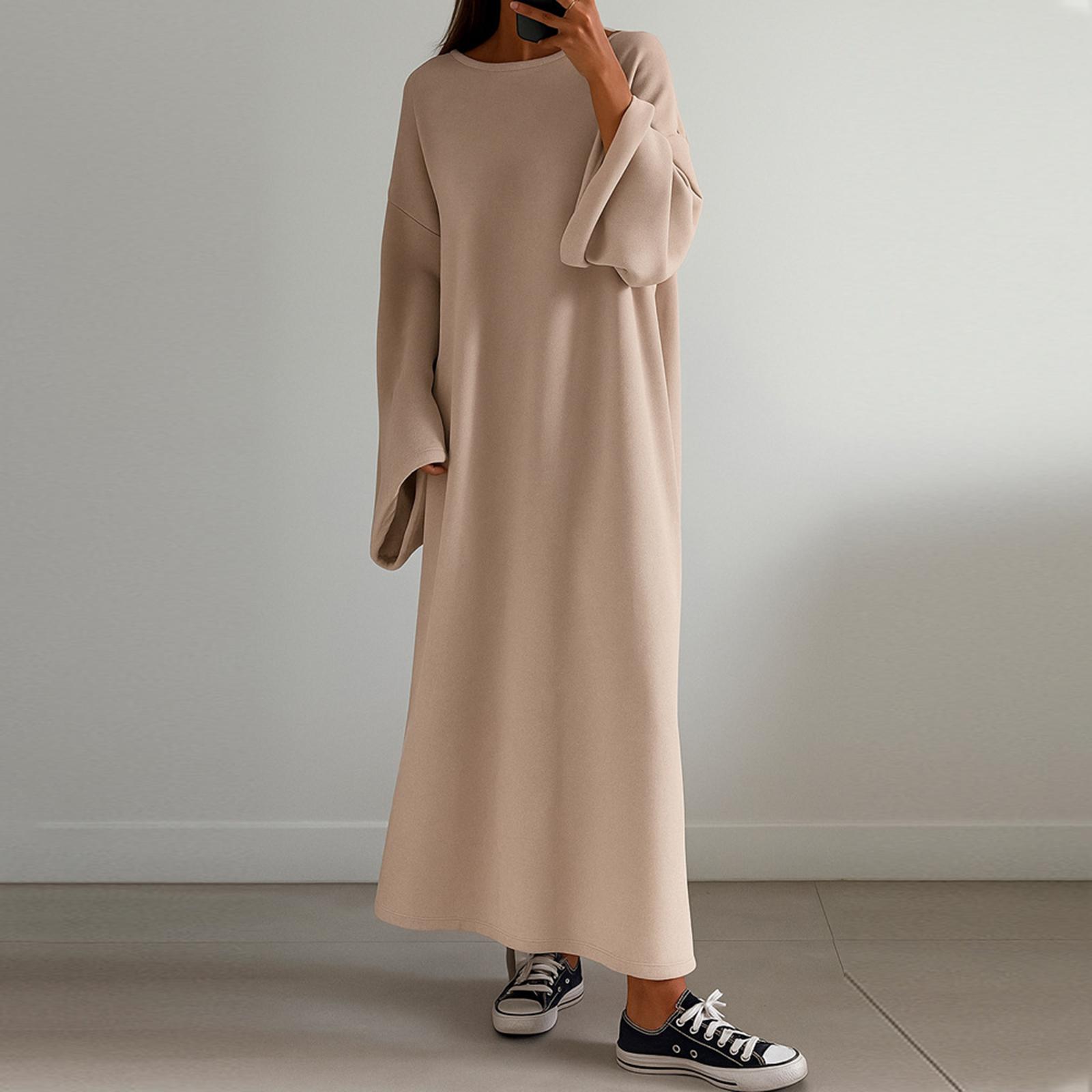 Women s Casual Loose Fashion Solid Color Round Neck Long Sleeve Knitted Long Dress L хаки
Women s Casual Loose Fashion Solid Color Round Neck Long Sleeve Knitted Long Dress L хаки