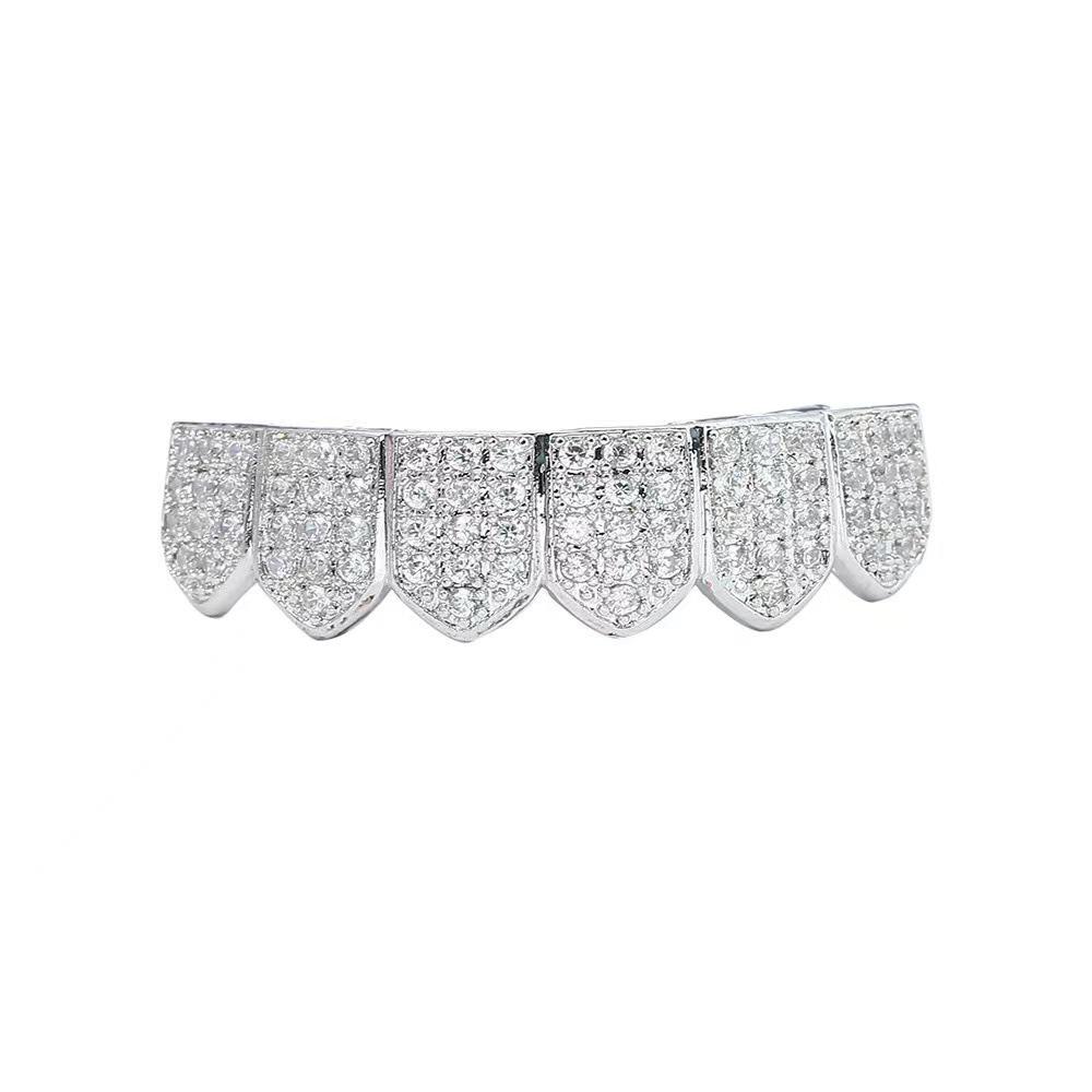 Unisex Hip Hop Blue and White Zircon Arc Grill
Unisex Hip Hop Blue and White Zircon Arc Grill