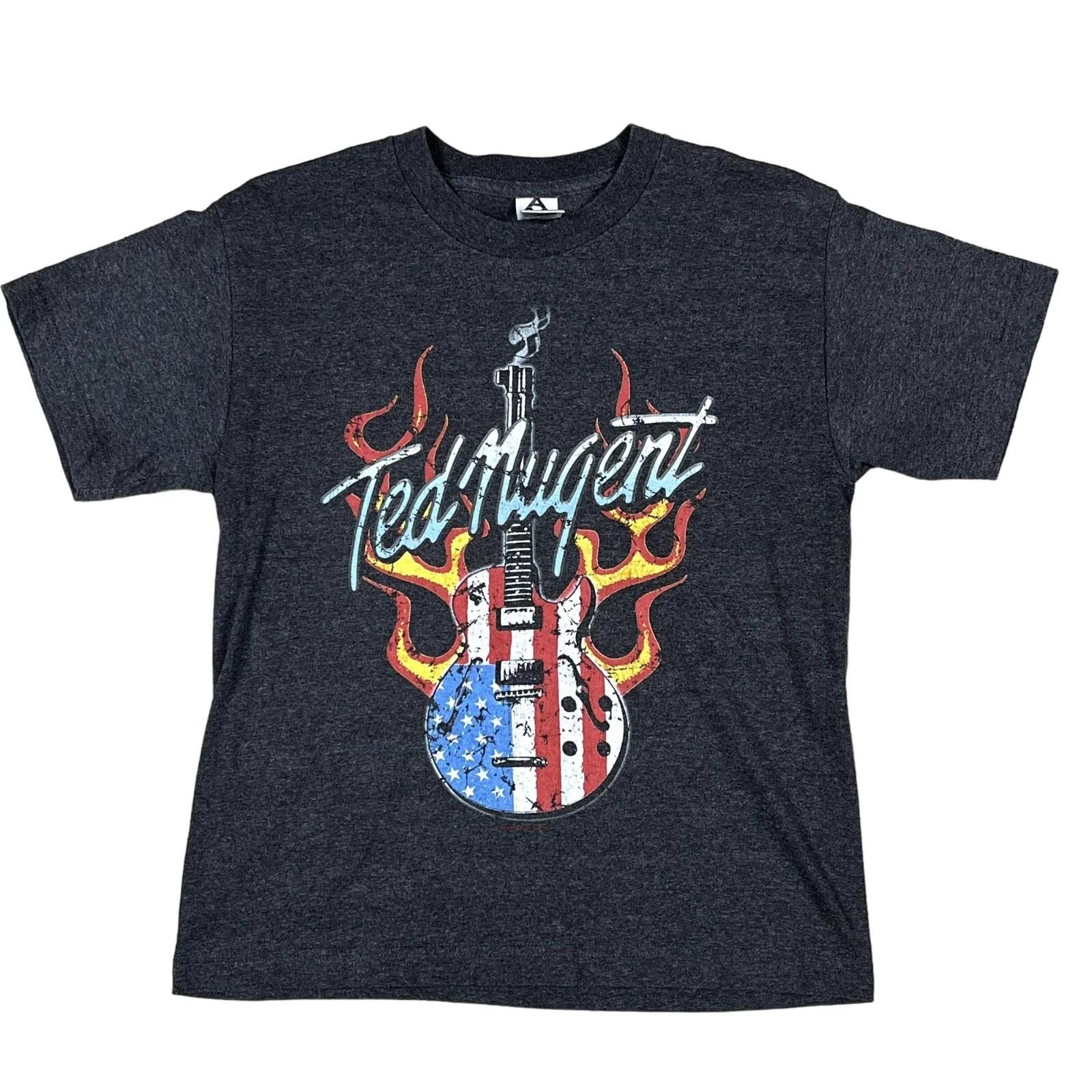 VTG 00s Ted Nugent Grey T-Shirt Size Youth Large XL
VTG 00s Ted Nugent Grey T-Shirt Size Youth Large XL