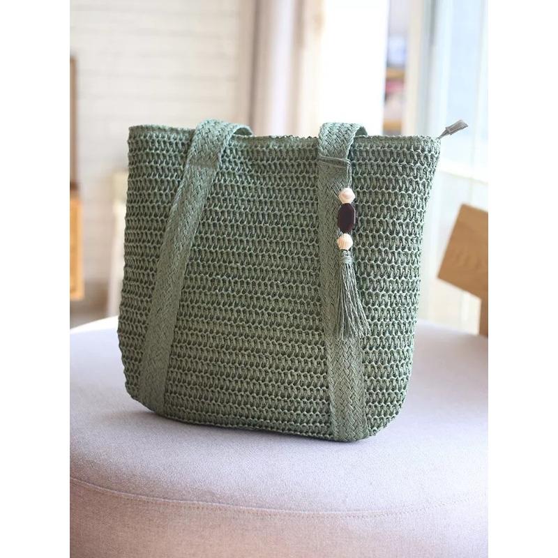 New high-end straw bag single shoulder fringed hand-woven bag large capacity tote bag vacation casual fashion bag армія зелений колір
New high-end straw bag single shoulder fringed hand-woven bag large capacity tote bag vacation casual fashion bag армія зелений колір