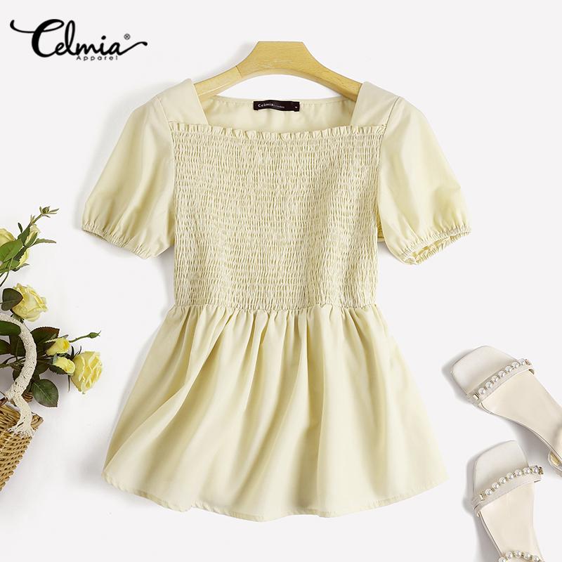 Celmia Лето Женщины Короткие Пышные рукава Топы Сшивание Талия Квадратная шея
Celmia Лето Женщины Короткие Пышные рукава Топы Сшивание Талия Квадратная шея